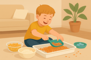 Zabawy sensoryczne w domu: pomysły, które wspierają rozwój&hellip;